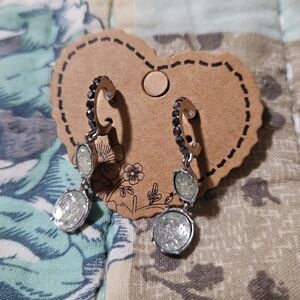 Sparkling Druzy Huggie Earrings (Final Price)